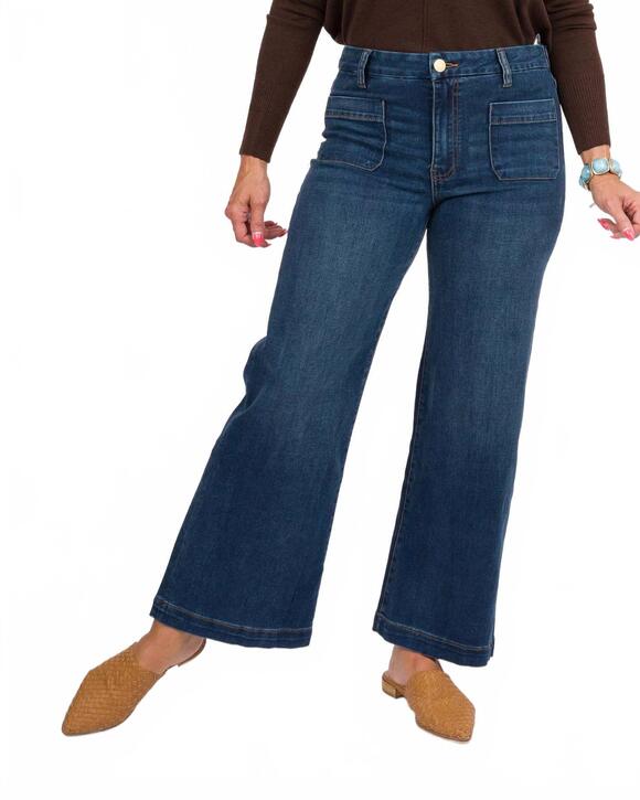 KUT FROM THE KLOTH Denim - NEW KUT FROM THE KLOTH meg high rise wide leg jeans with patch pocket in cheerfu